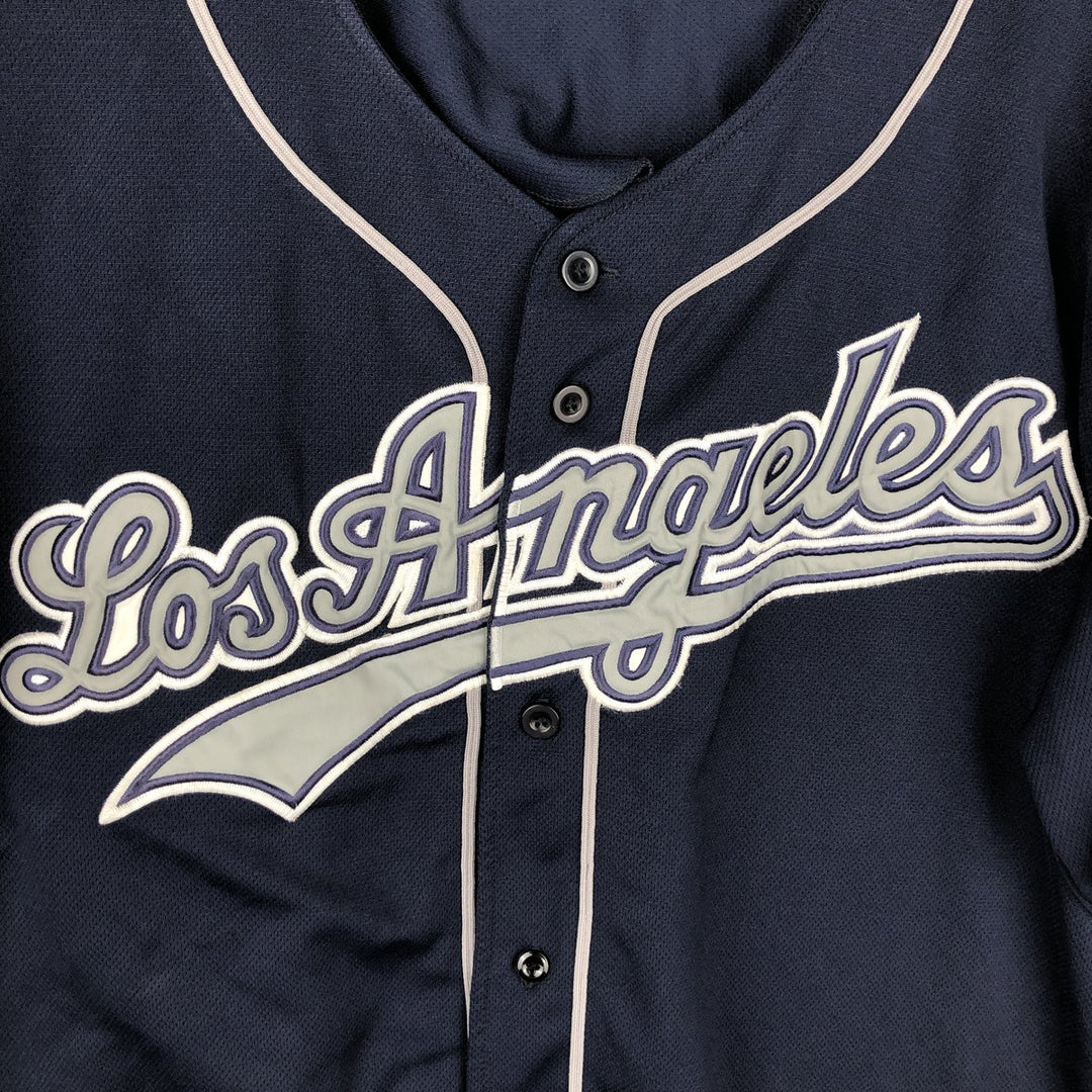 MLB Los Angeles Dodgers Game Shirt Baseball Shirt Men's Size L (approx.) polyester navy blue type Vintage Second Hand