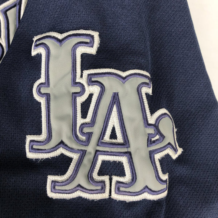 MLB Los Angeles Dodgers Game Shirt Baseball Shirt Men's Size L (approx.) polyester navy blue type Vintage Second Hand