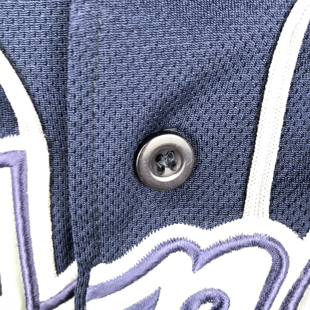MLB Los Angeles Dodgers Game Shirt Baseball Shirt Men's Size L (approx.) polyester navy blue type Vintage Second Hand