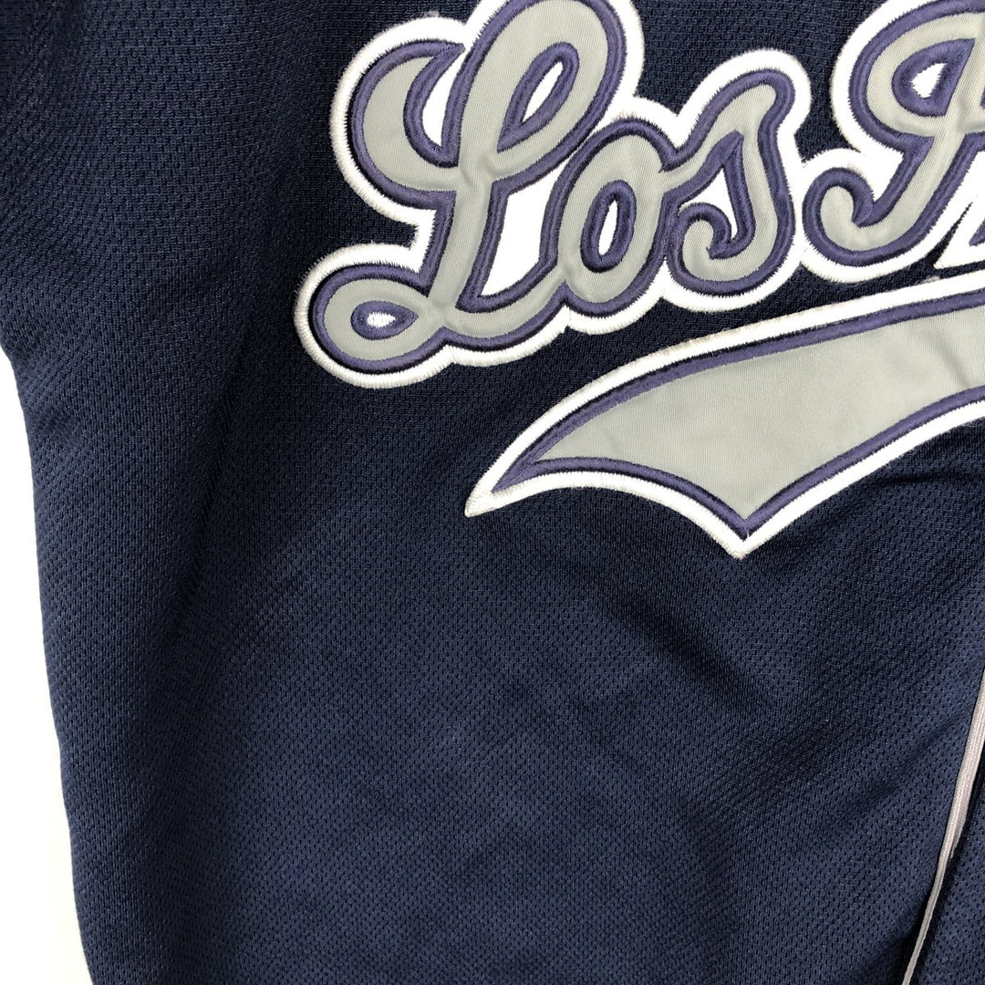 MLB Los Angeles Dodgers Game Shirt Baseball Shirt Men's Size L (approx.) polyester navy blue type Vintage Second Hand
