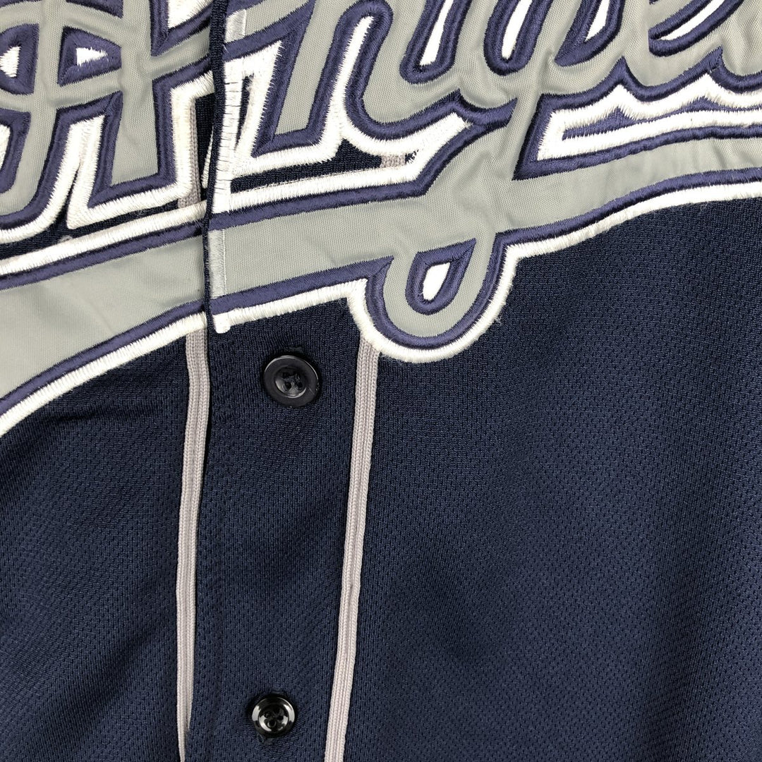 MLB Los Angeles Dodgers Game Shirt Baseball Shirt Men's Size L (approx.) polyester navy blue type Vintage Second Hand