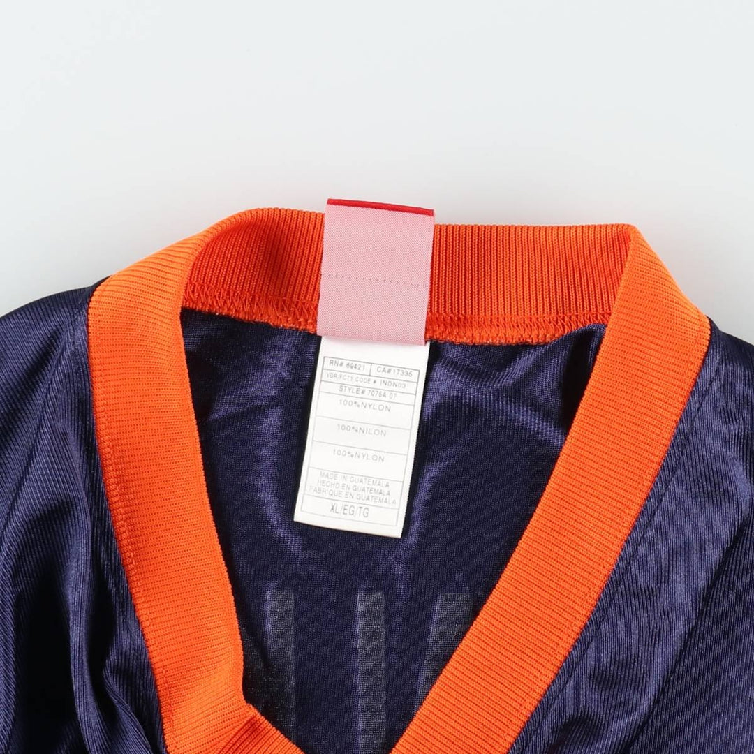 Reebok NFL Denver Broncos Mesh V-Neck Game Shirt Football Shirt Men's XL (approx.) Nylon navy blue type Vintage Second Hand