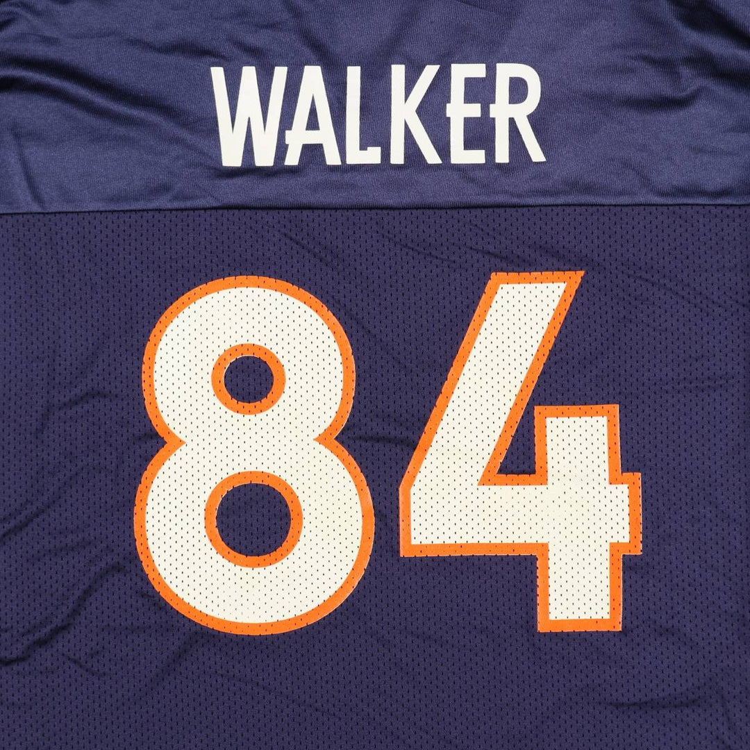 Reebok NFL Denver Broncos Mesh V-Neck Game Shirt Football Shirt Men's XL (approx.) Nylon navy blue type Vintage Second Hand