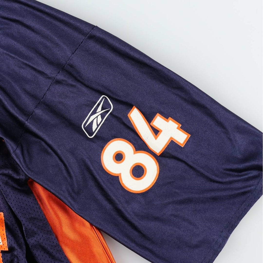 Reebok NFL Denver Broncos Mesh V-Neck Game Shirt Football Shirt Men's XL (approx.) Nylon navy blue type Vintage Second Hand