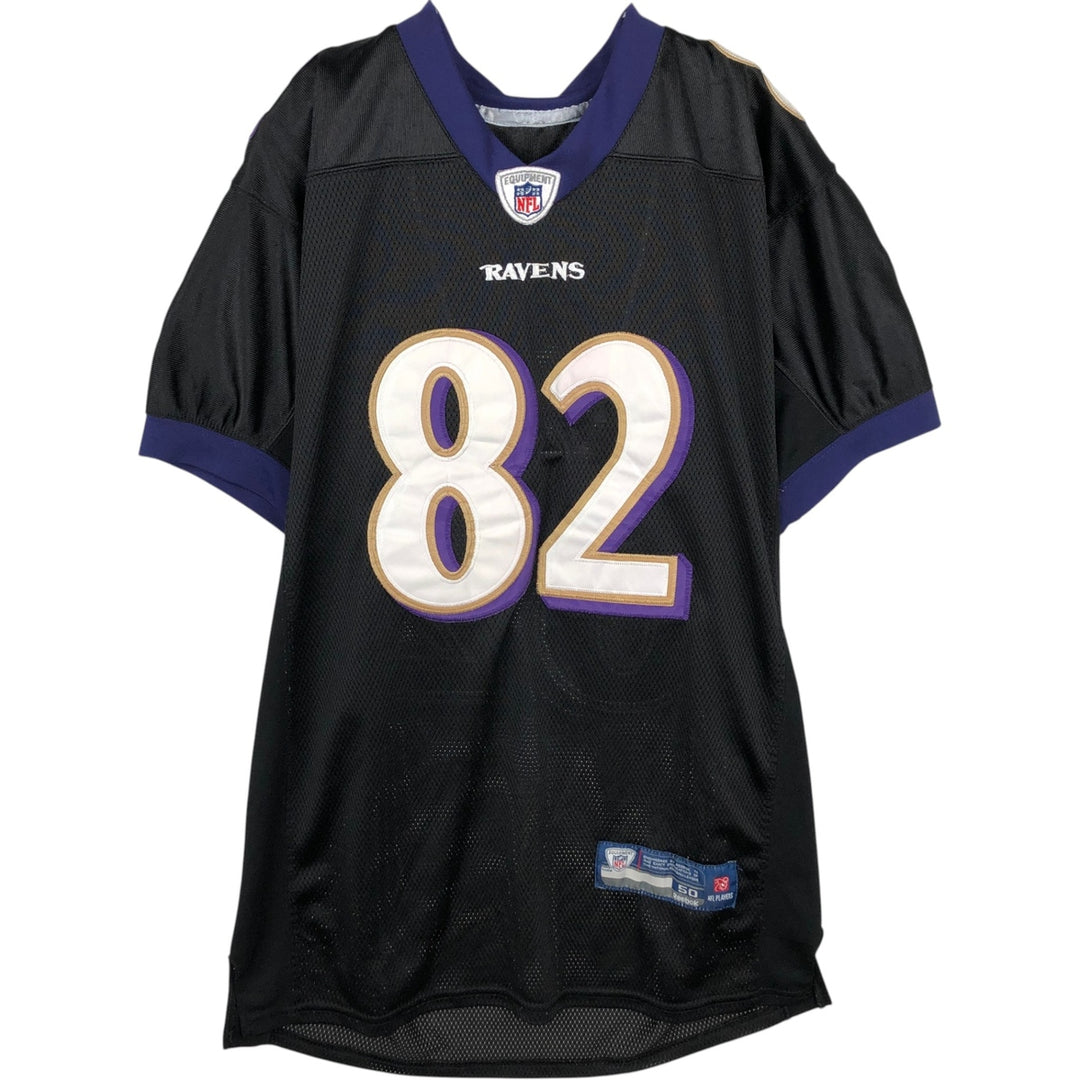 Reebok NFL Baltimore Ravens V-Neck Mesh Game Shirt Football Shirt Men's XL (approx.) unclear black type Vintage Second Hand