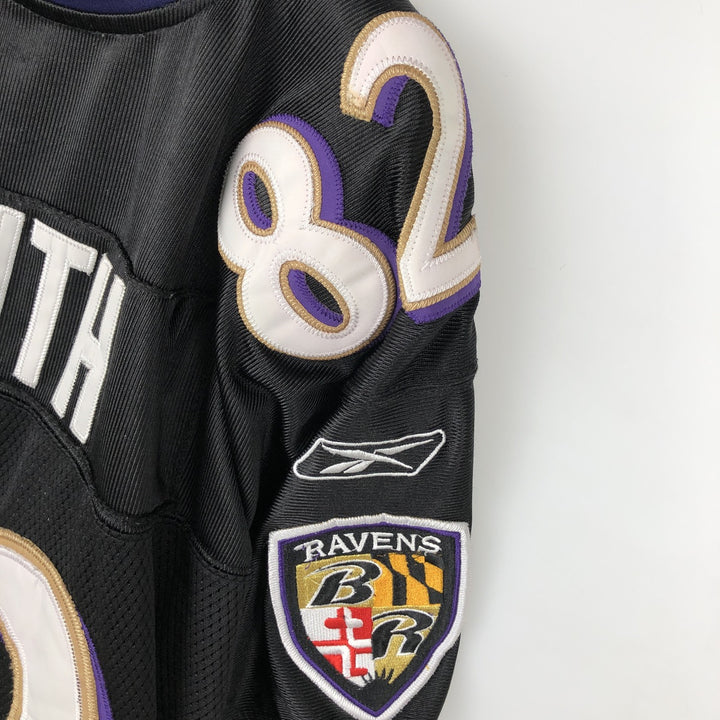 Reebok NFL Baltimore Ravens V-Neck Mesh Game Shirt Football Shirt Men's XL (approx.) unclear black type Vintage Second Hand
