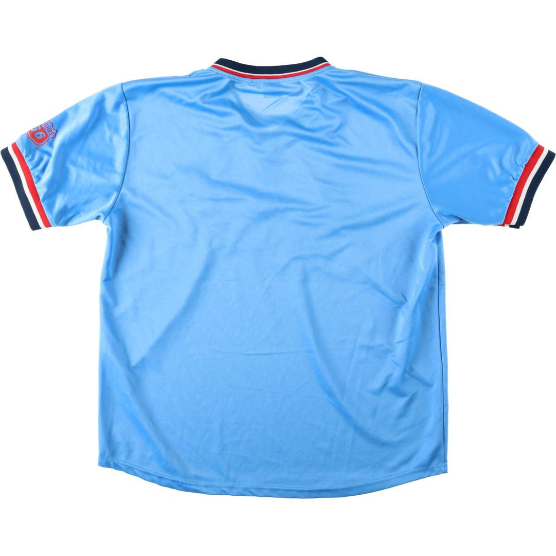 MLB St. Louis Cardinals V-neck Game Shirt Baseball Shirt Men's XL (approx.) polyester Blue type light blue Vintage Second Hand