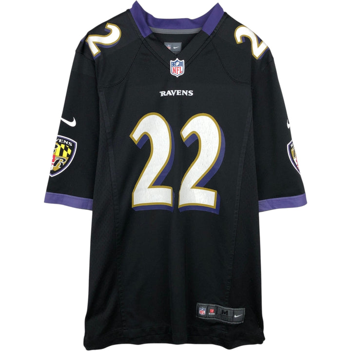 Nike NFL Baltimore Ravens V-neck Game Shirt Football Shirt (Men's Size M) polyester black type Vintage Second Hand