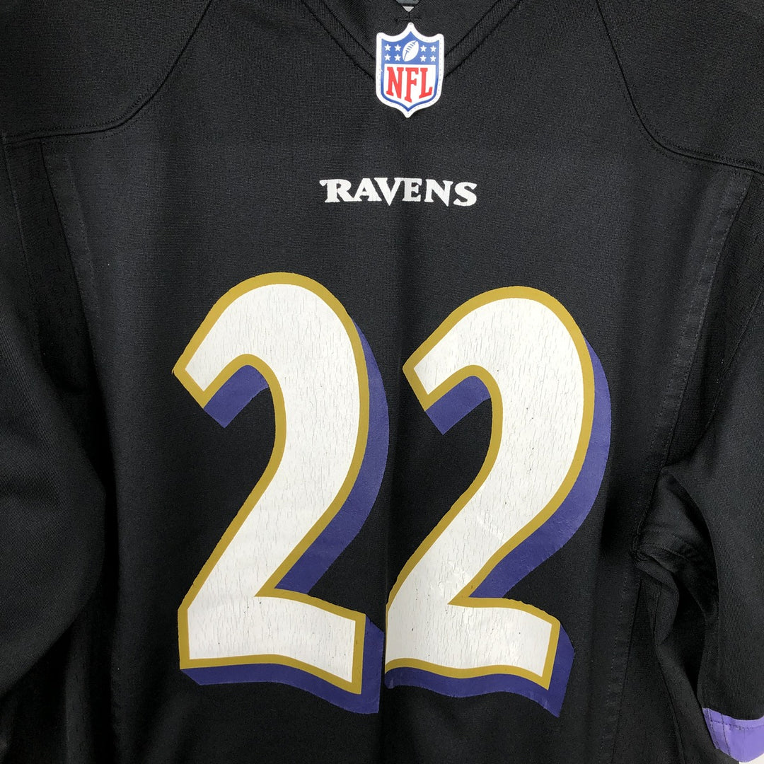 Nike NFL Baltimore Ravens V-neck Game Shirt Football Shirt (Men's Size M) polyester black type Vintage Second Hand