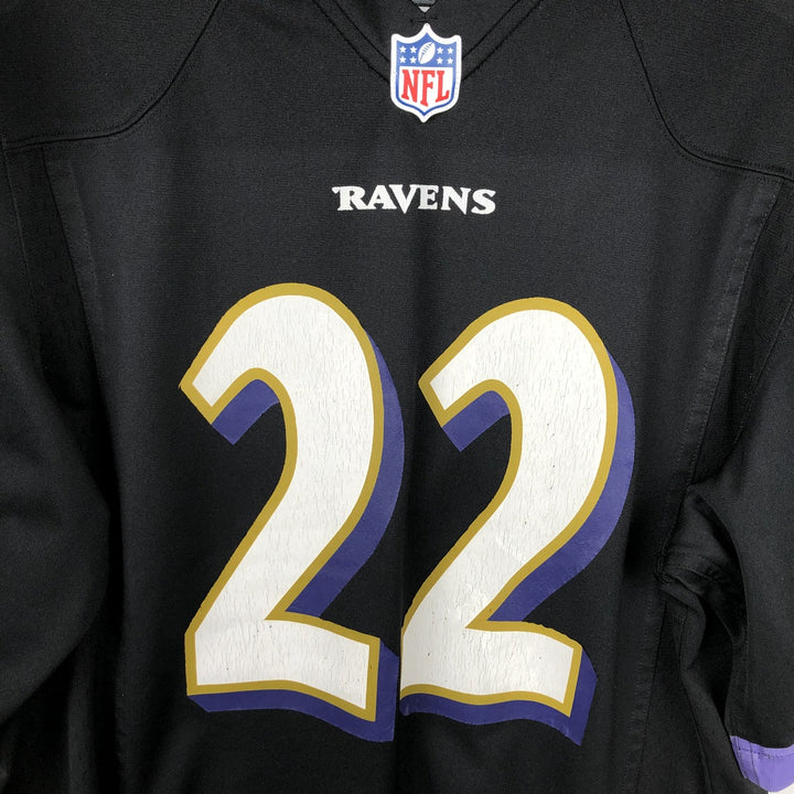 Nike NFL Baltimore Ravens V-neck Game Shirt Football Shirt (Men's Size M) polyester black type Vintage Second Hand
