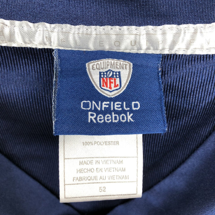 Big Size Reebok NFL Chicago Bears V-Neck Mesh Game Shirt Football Shirt Men's XXXL Equivalent polyester navy blue type Vintage Second Hand