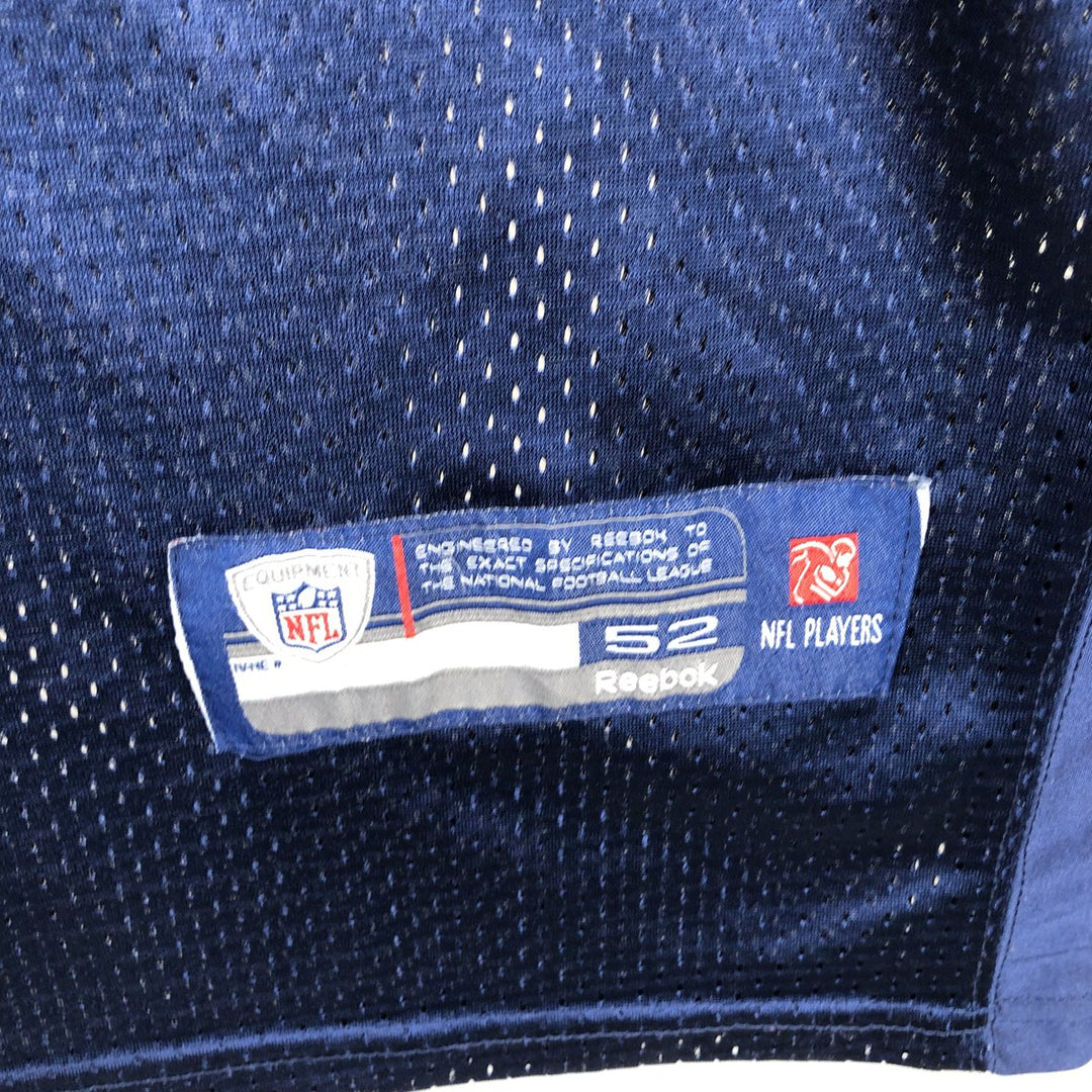 Big Size Reebok NFL Chicago Bears V-Neck Mesh Game Shirt Football Shirt Men's XXXL Equivalent polyester navy blue type Vintage Second Hand