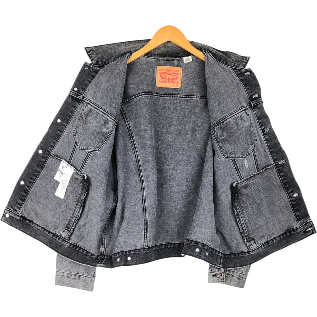 Levi's denim jacket, denim jacket, men's size XL cotton gray type Vintage Second Hand