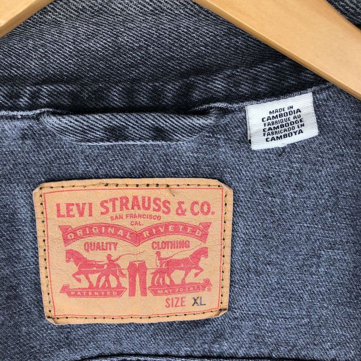 Levi's denim jacket, denim jacket, men's size XL cotton gray type Vintage Second Hand