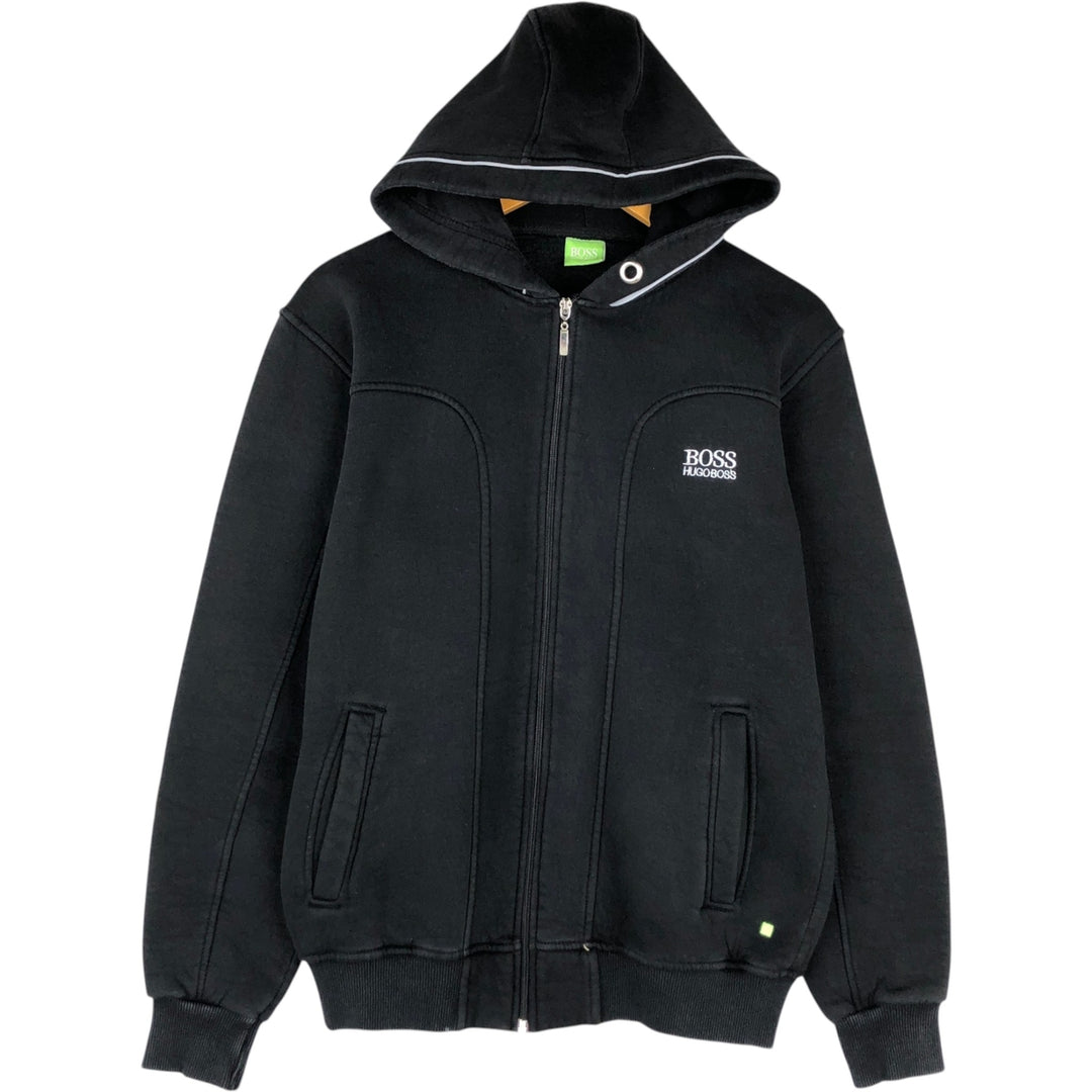 Hugo Boss HUGO BOSS Sweat Full-Zip Hoodie, Men's Size M (approx.) unclear black type Vintage Second Hand