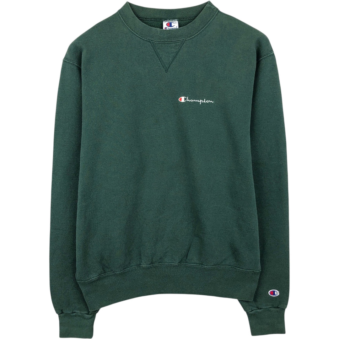 90'S Champion AUTHENTIC ATHLETIC APPAREL One-Point Logo Sweatshirt, Made in USA, Men's Size L (approx.) cotton Green type dark green Vintage Second Hand