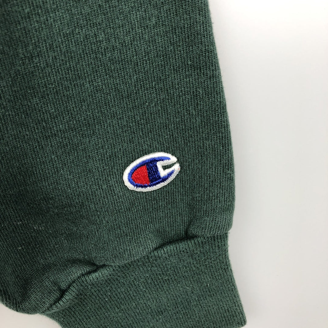 90'S Champion AUTHENTIC ATHLETIC APPAREL One-Point Logo Sweatshirt, Made in USA, Men's Size L (approx.) cotton Green type dark green Vintage Second Hand