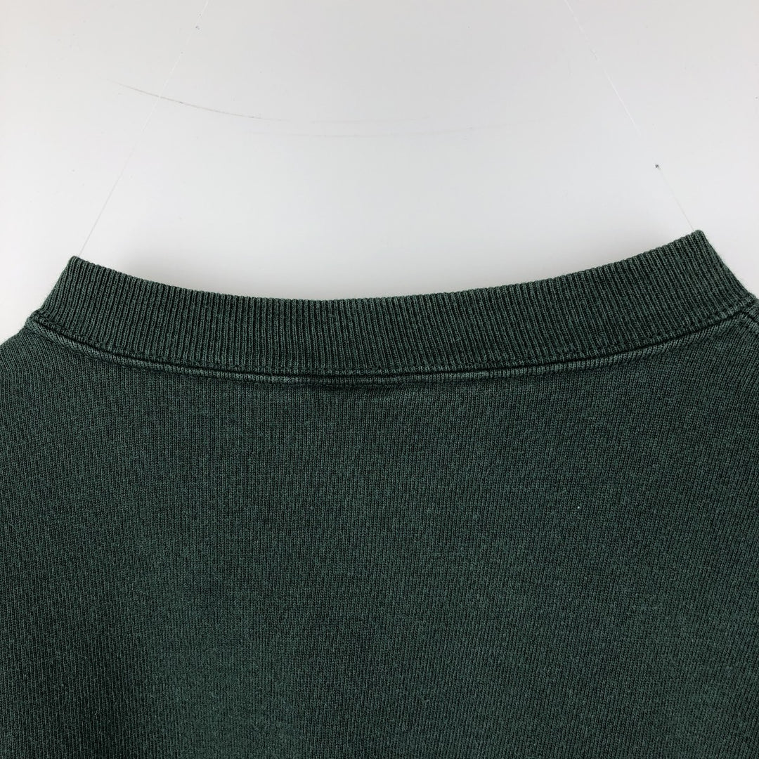 90'S Champion AUTHENTIC ATHLETIC APPAREL One-Point Logo Sweatshirt, Made in USA, Men's Size L (approx.) cotton Green type dark green Vintage Second Hand