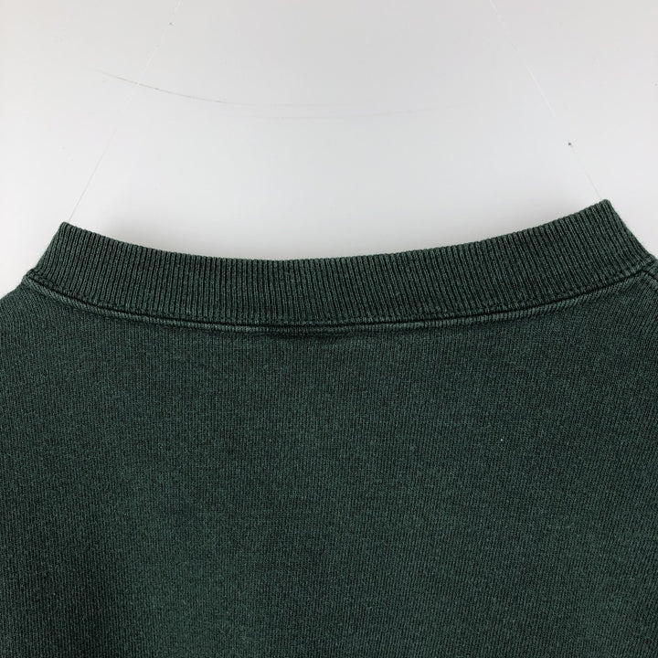 90'S Champion AUTHENTIC ATHLETIC APPAREL One-Point Logo Sweatshirt, Made in USA, Men's Size L (approx.) cotton Green type dark green Vintage Second Hand