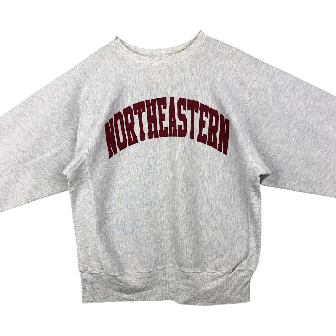 90'S Champion Reverse Weave Embroidered Tag College Sweatshirt, Men's Size L (Equivalent), Vintage cotton gray type Vintage Second Hand