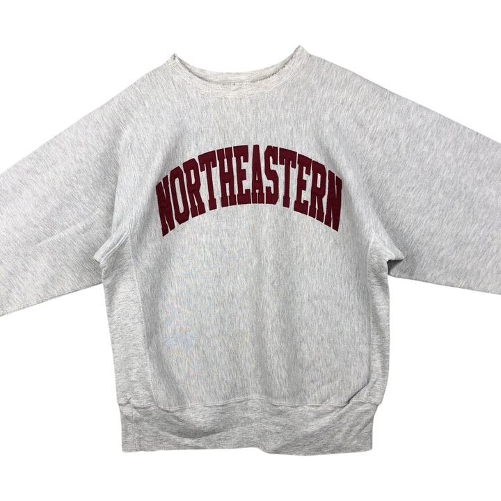 90'S Champion Reverse Weave Embroidered Tag College Sweatshirt, Men's Size L (Equivalent), Vintage cotton gray type Vintage Second Hand