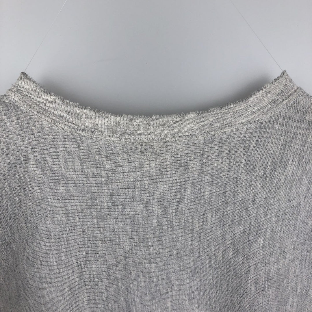 90'S Champion Reverse Weave Embroidered Tag College Sweatshirt, Men's Size L (Equivalent), Vintage cotton gray type Vintage Second Hand