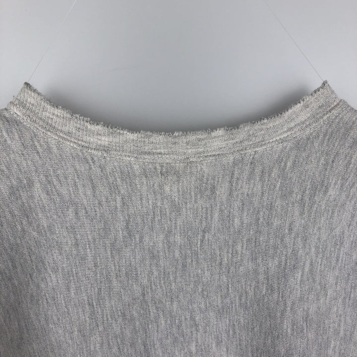 90'S Champion Reverse Weave Embroidered Tag College Sweatshirt, Men's Size L (Equivalent), Vintage cotton gray type Vintage Second Hand
