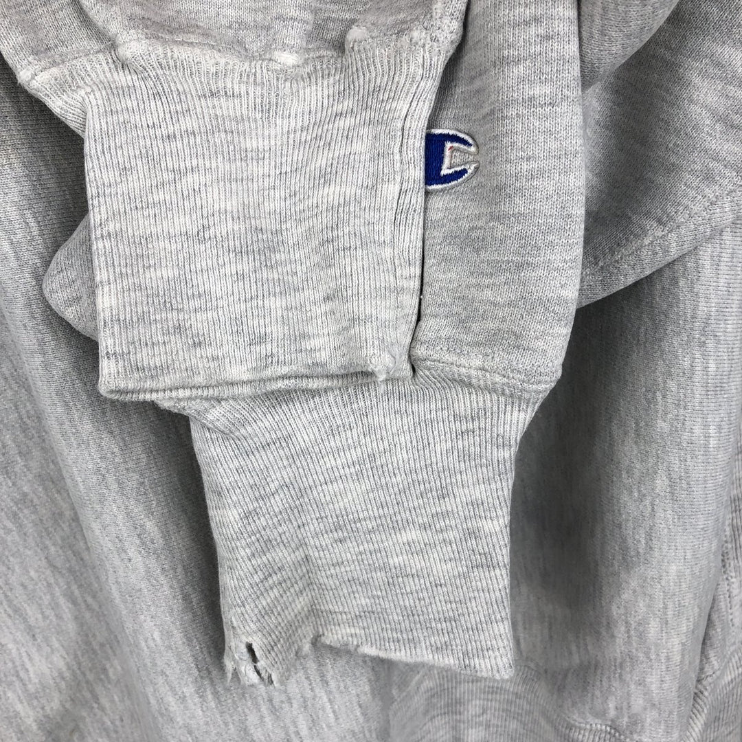 90'S Champion Reverse Weave Embroidered Tag College Sweatshirt, Men's Size L (Equivalent), Vintage cotton gray type Vintage Second Hand