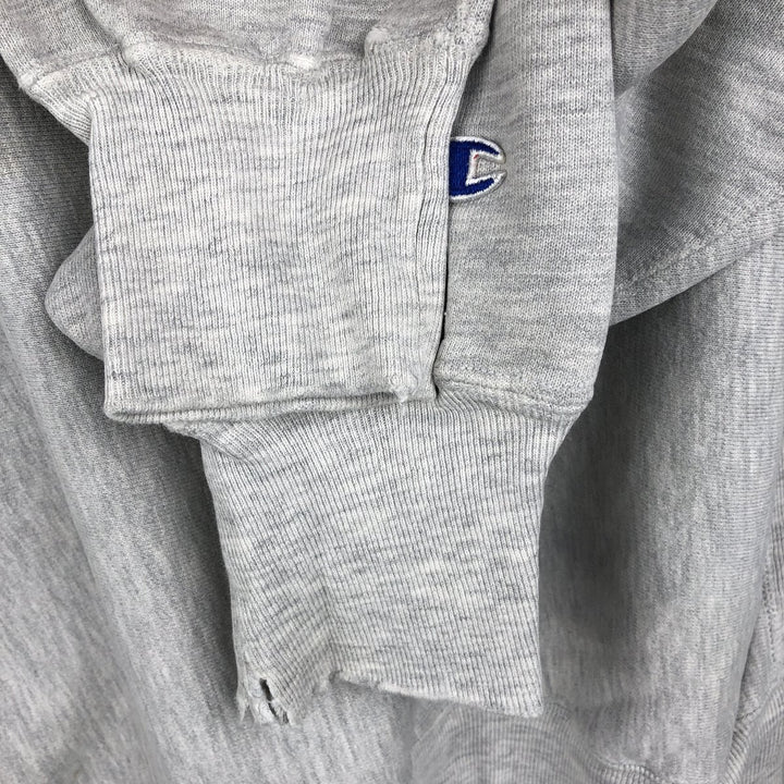 90'S Champion Reverse Weave Embroidered Tag College Sweatshirt, Men's Size L (Equivalent), Vintage cotton gray type Vintage Second Hand