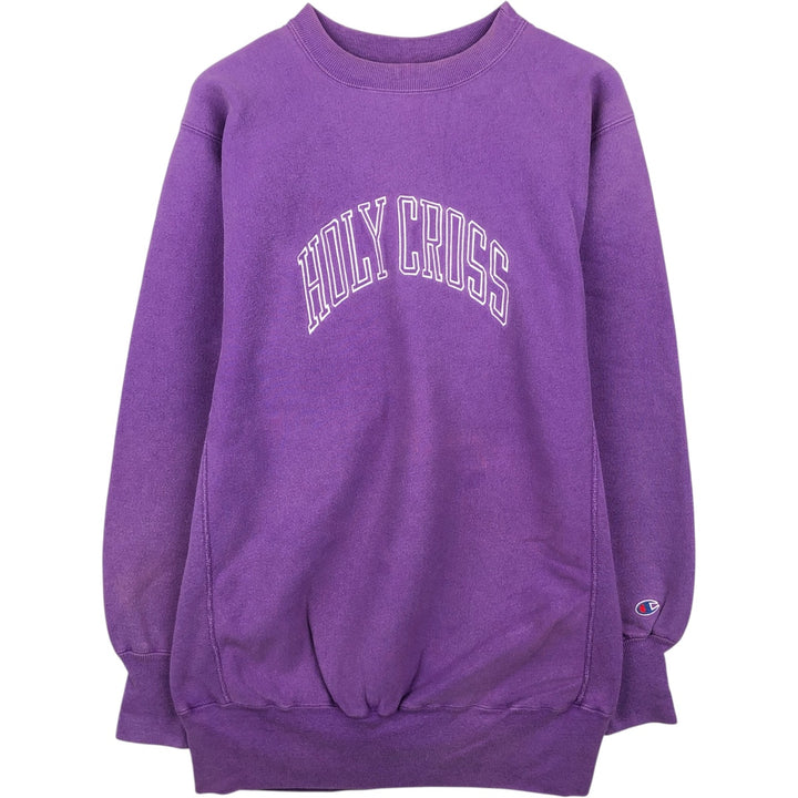 90'S Champion Reverse Weave College Sweatshirt, Made in USA, Men's XXL equivalent, Vintage cotton purple type Vintage Second Hand