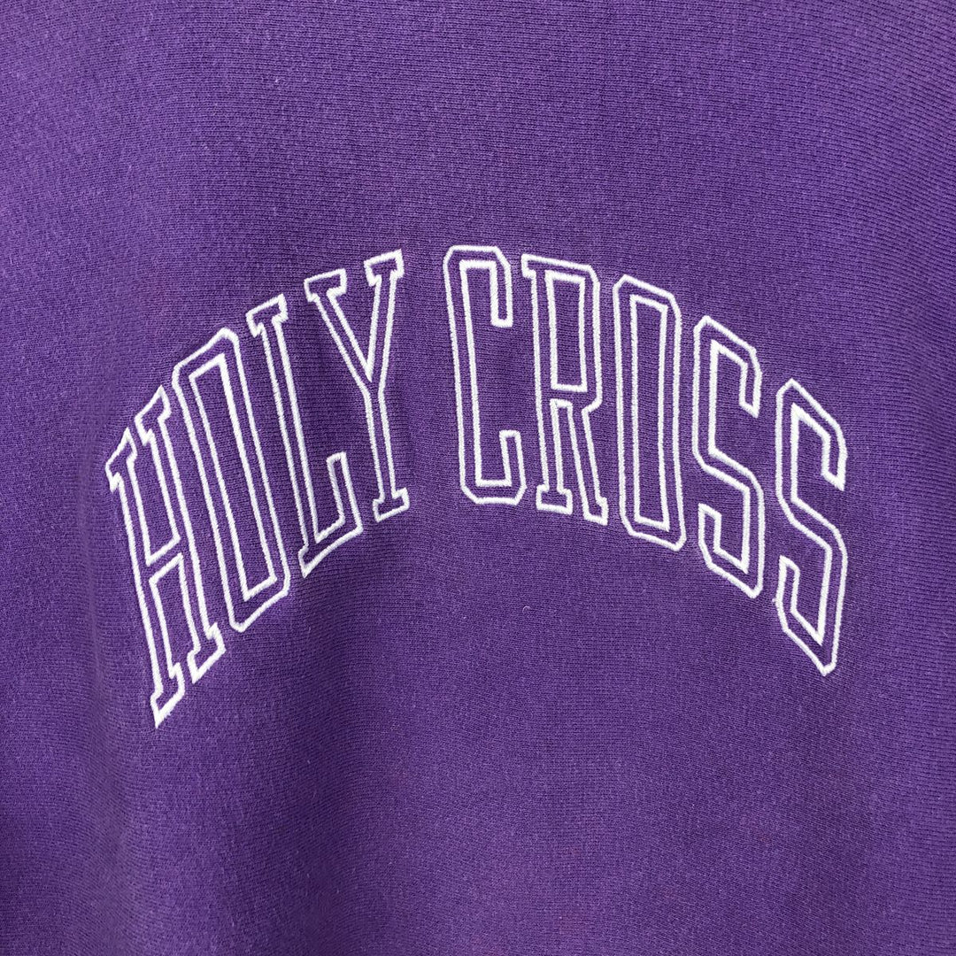 90'S Champion Reverse Weave College Sweatshirt, Made in USA, Men's XXL equivalent, Vintage cotton purple type Vintage Second Hand