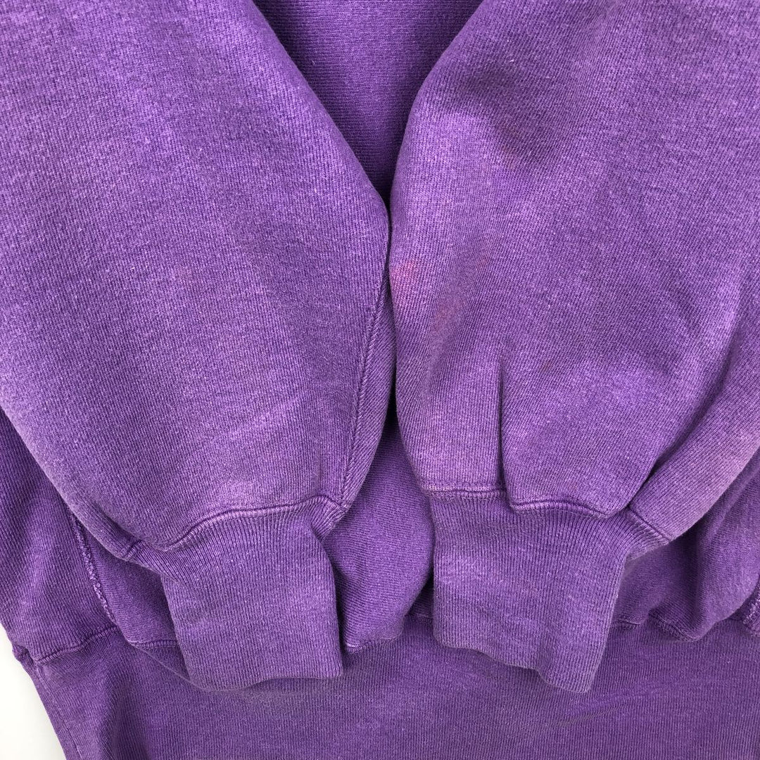 90'S Champion Reverse Weave College Sweatshirt, Made in USA, Men's XXL equivalent, Vintage cotton purple type Vintage Second Hand