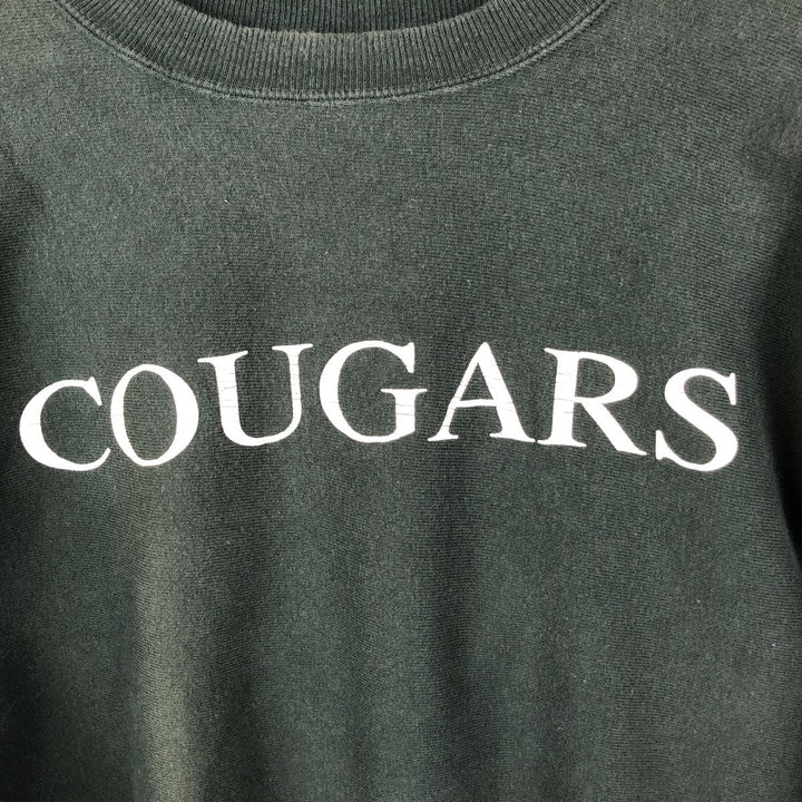 90'S Champion Reverse Weave College Sweatshirt, Made in USA, Men's XXL equivalent, Vintage cotton green type Vintage Second Hand