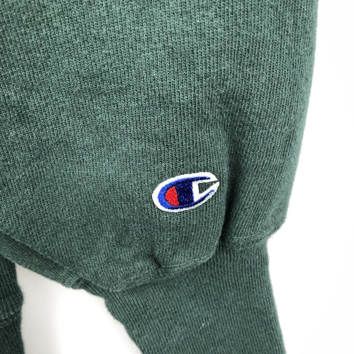 90'S Champion Reverse Weave College Sweatshirt, Made in USA, Men's XXL equivalent, Vintage cotton green type Vintage Second Hand