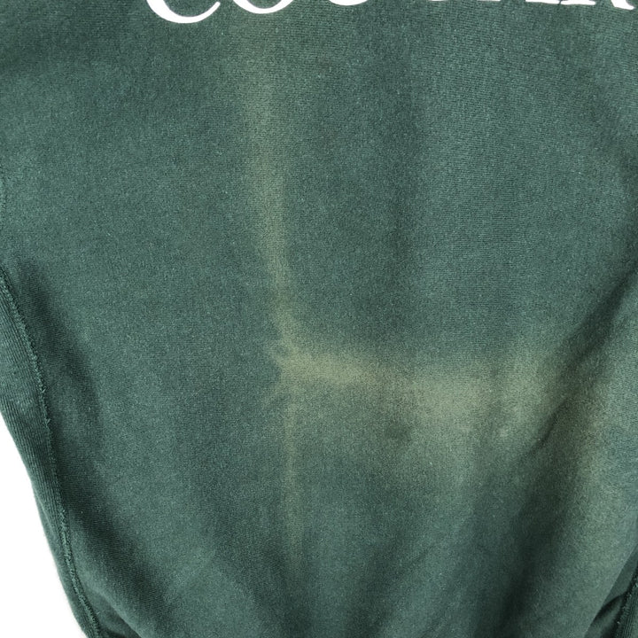 90'S Champion Reverse Weave College Sweatshirt, Made in USA, Men's XXL equivalent, Vintage cotton green type Vintage Second Hand