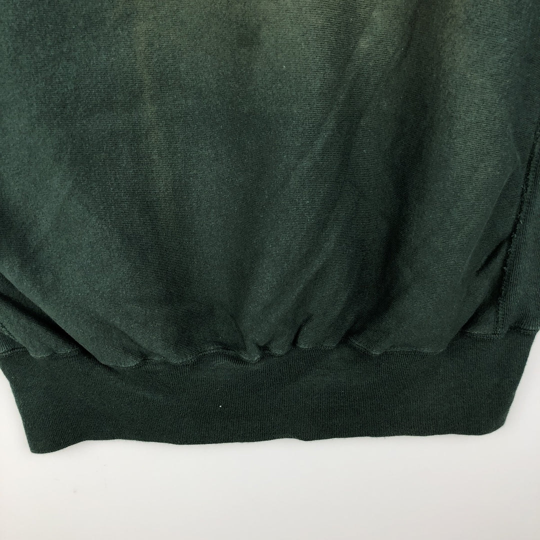90'S Champion Reverse Weave College Sweatshirt, Made in USA, Men's XXL equivalent, Vintage cotton green type Vintage Second Hand