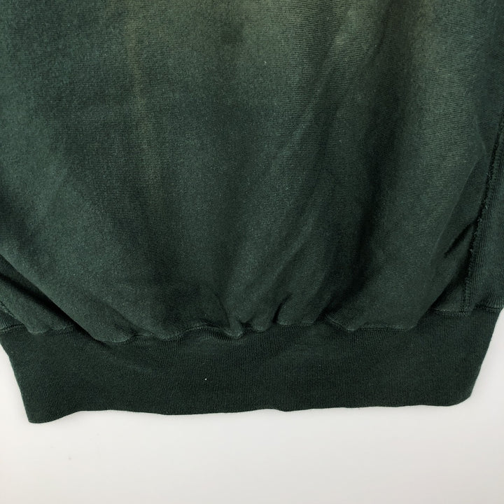 90'S Champion Reverse Weave College Sweatshirt, Made in USA, Men's XXL equivalent, Vintage cotton green type Vintage Second Hand
