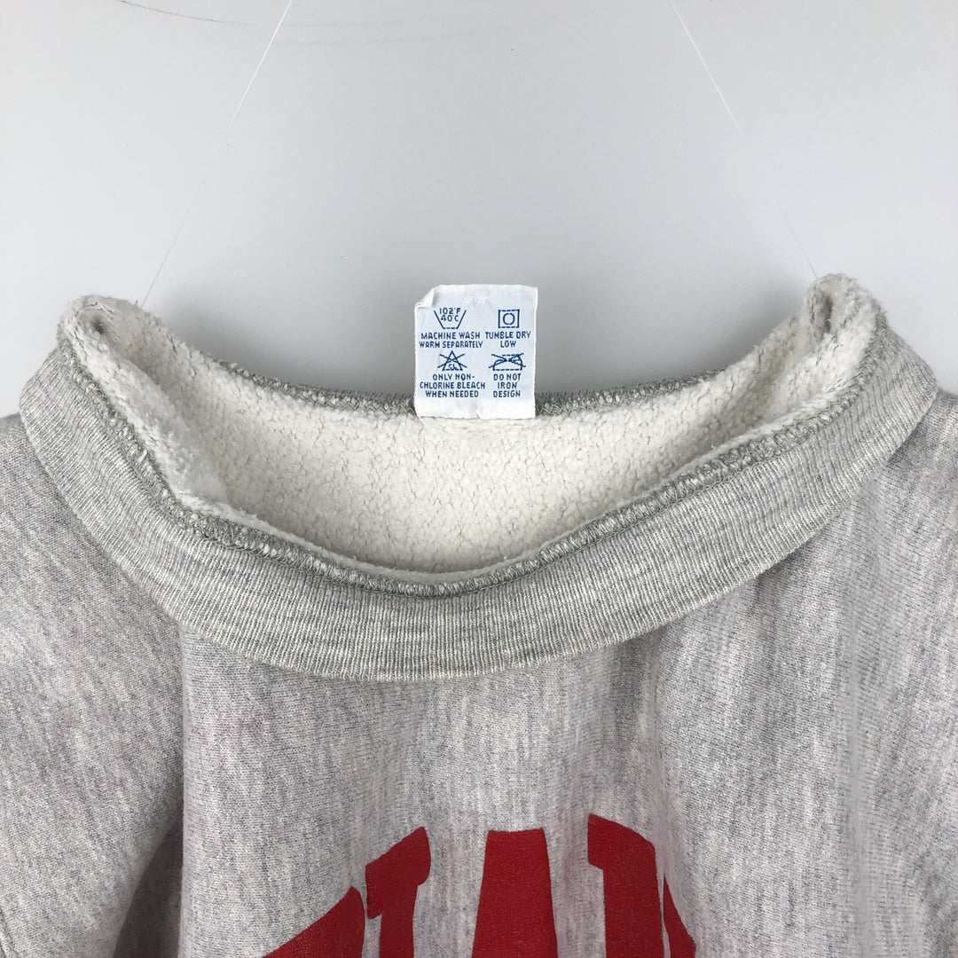 90'S Champion Reverse Weave College Sweatshirt, Made in USA, Men's Size L, Vintage cotton gray type Vintage Second Hand