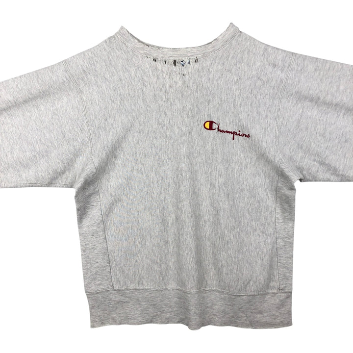 90'S Champion Reverse Weave Logo Sweatshirt, Made in USA, Men's XL, Vintage cotton gray type Vintage Second Hand