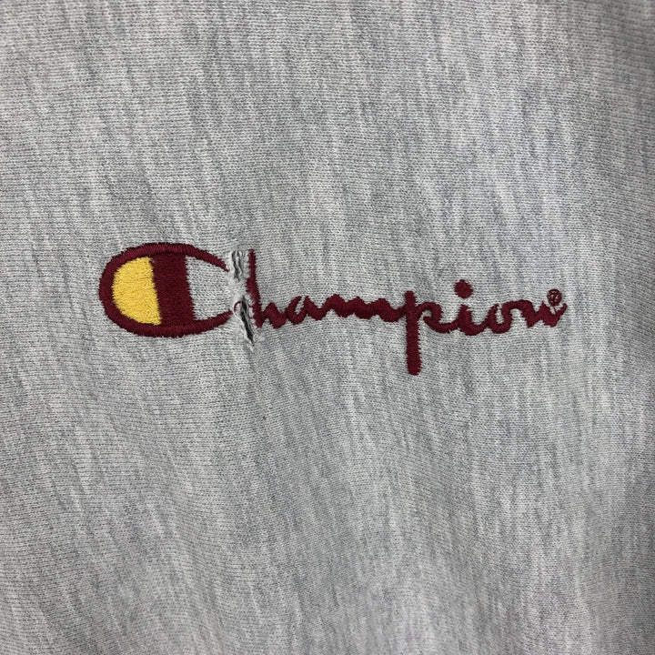 90'S Champion Reverse Weave Logo Sweatshirt, Made in USA, Men's XL, Vintage cotton gray type Vintage Second Hand
