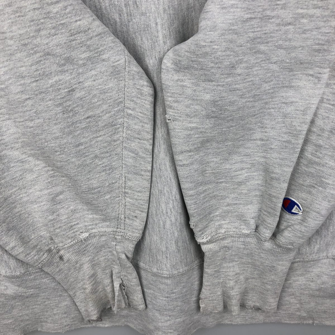90'S Champion Reverse Weave Logo Sweatshirt, Made in USA, Men's XL, Vintage cotton gray type Vintage Second Hand