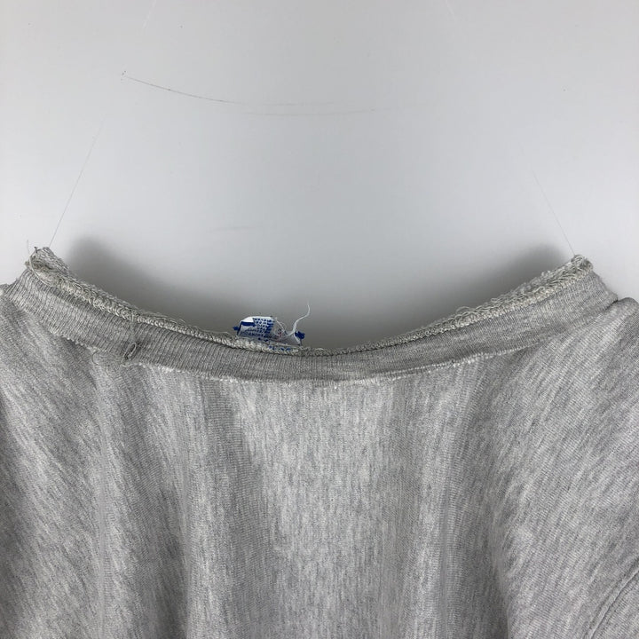 90'S Champion Reverse Weave Logo Sweatshirt, Made in USA, Men's XL, Vintage cotton gray type Vintage Second Hand
