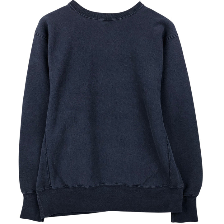 90'S Champion Reverse Weave College Sweatshirt, Made in USA, Men's Size L (Equivalent), Vintage cotton navy blue type Vintage Second Hand