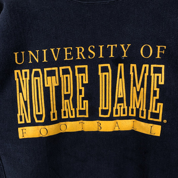 90'S Champion Reverse Weave College Sweatshirt, Made in USA, Men's Size L (Equivalent), Vintage cotton navy blue type Vintage Second Hand