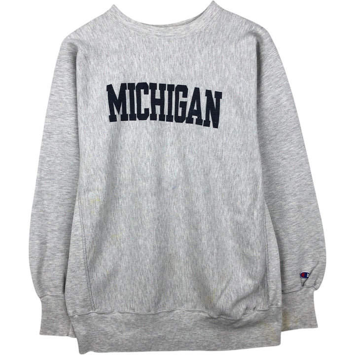 90'S Champion Reverse Weave College Sweatshirt, Made in USA, Men's XL, Vintage cotton gray type Vintage Second Hand