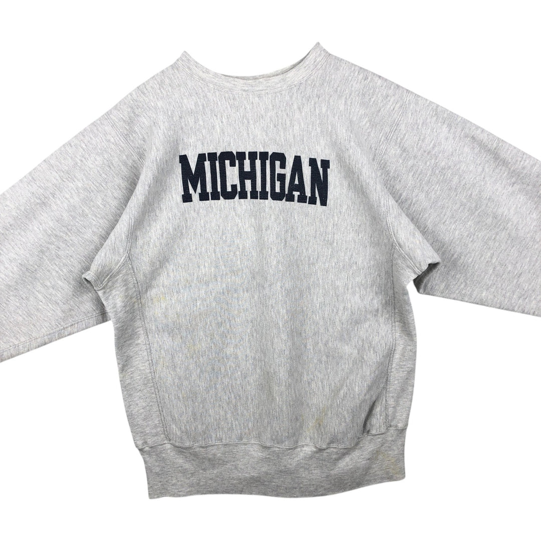 90'S Champion Reverse Weave College Sweatshirt, Made in USA, Men's XL, Vintage cotton gray type Vintage Second Hand