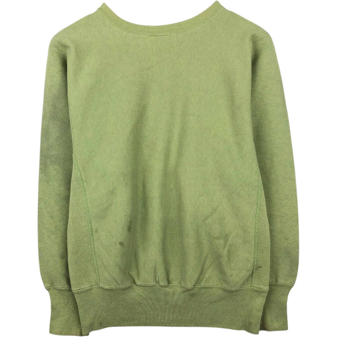 90'S Champion Reverse Weave Embroidered Tag One Point Logo Sweatshirt Trainer Made in USA Men's M cotton Khaki type sage green Vintage Second Hand