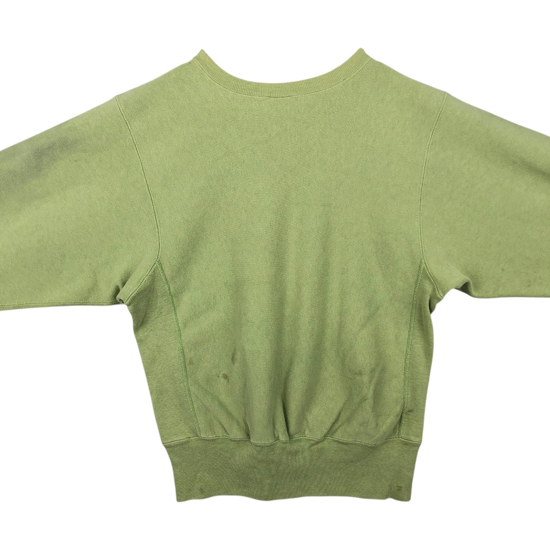 90'S Champion Reverse Weave Embroidered Tag One Point Logo Sweatshirt Trainer Made in USA Men's M cotton Khaki type sage green Vintage Second Hand