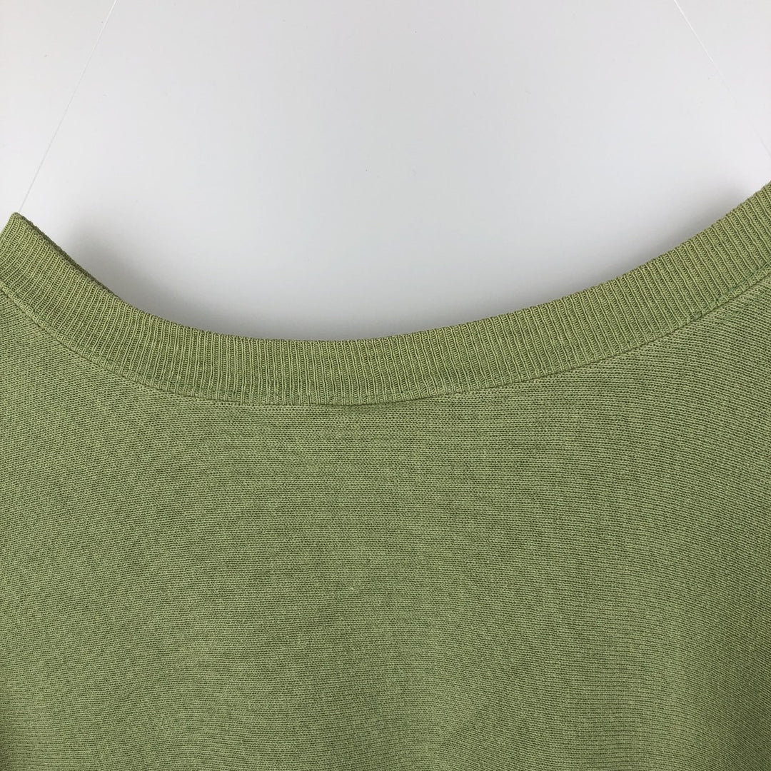 90'S Champion Reverse Weave Embroidered Tag One Point Logo Sweatshirt Trainer Made in USA Men's M cotton Khaki type sage green Vintage Second Hand
