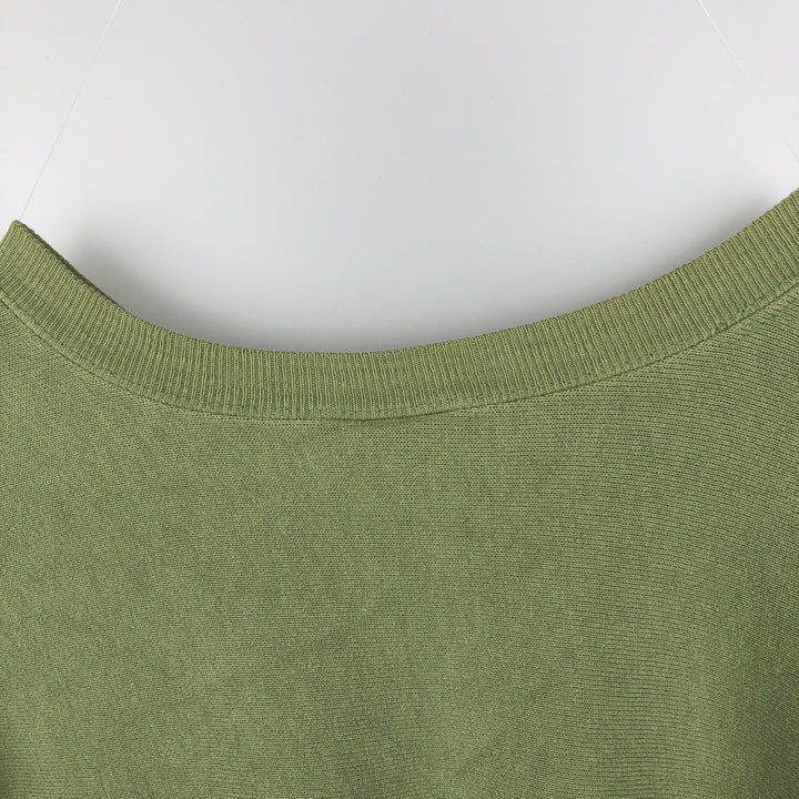 90'S Champion Reverse Weave Embroidered Tag One Point Logo Sweatshirt Trainer Made in USA Men's M cotton Khaki type sage green Vintage Second Hand